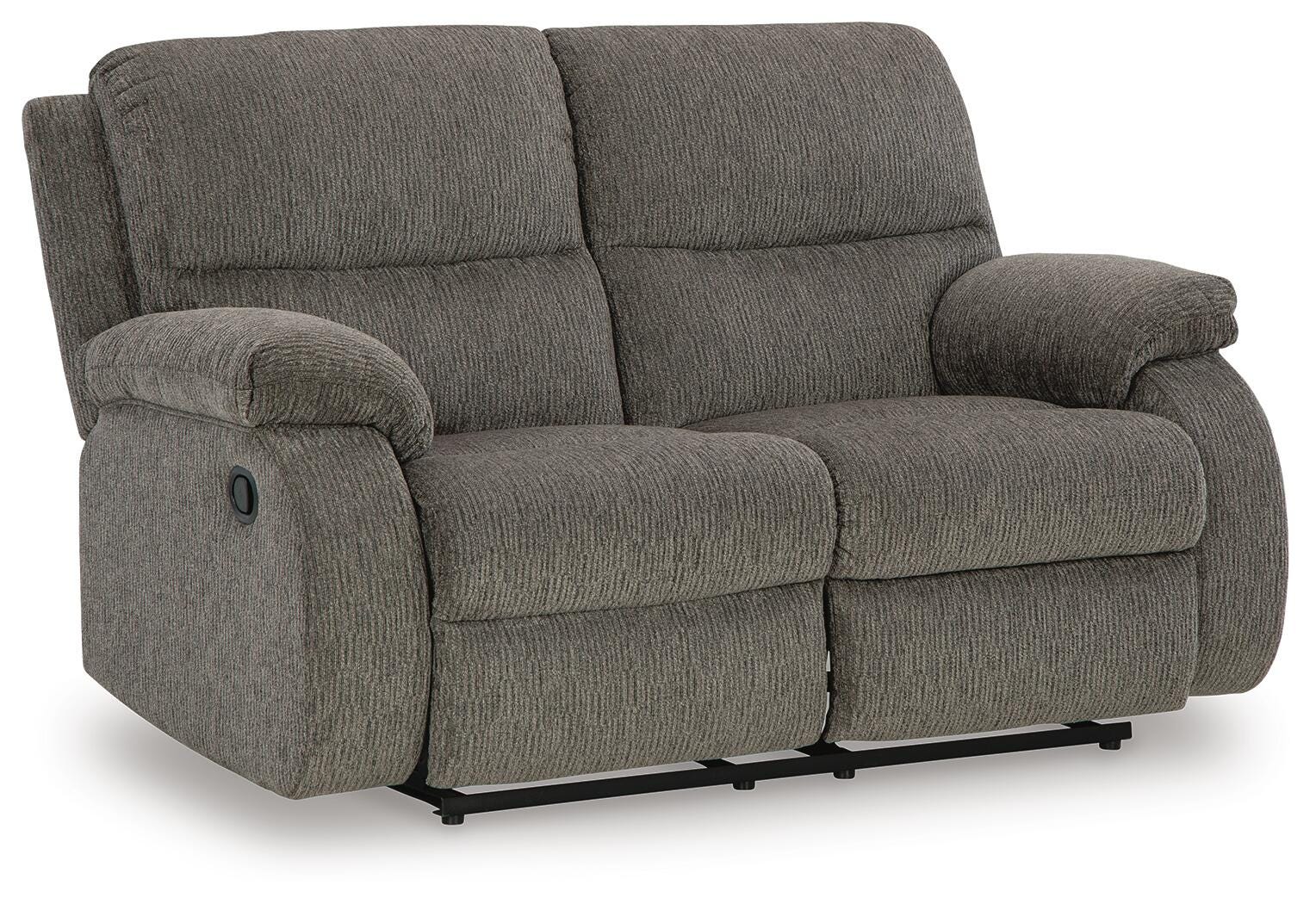 Scranto Reclining Loveseat - Dark Gray (1)