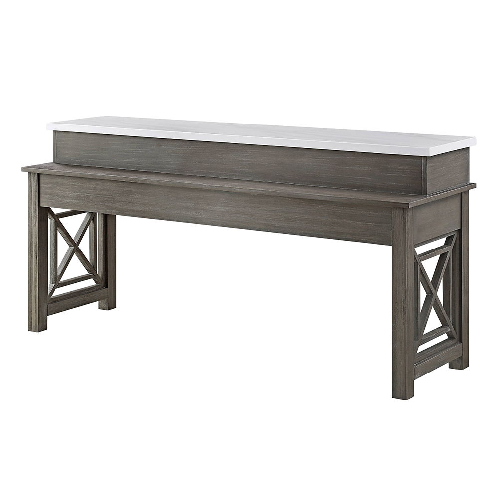 wandella-4-piece-counter-height-table-set-with-usb-beige-fabric-marble-top-weathered-gray