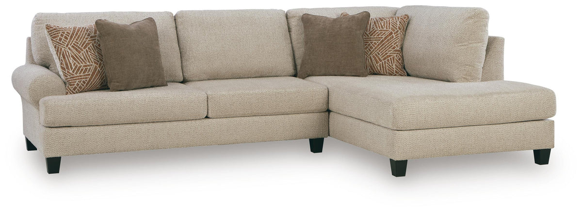 Steelwater Retreat 2-Piece Sectional with Chaise - Latte (1)
