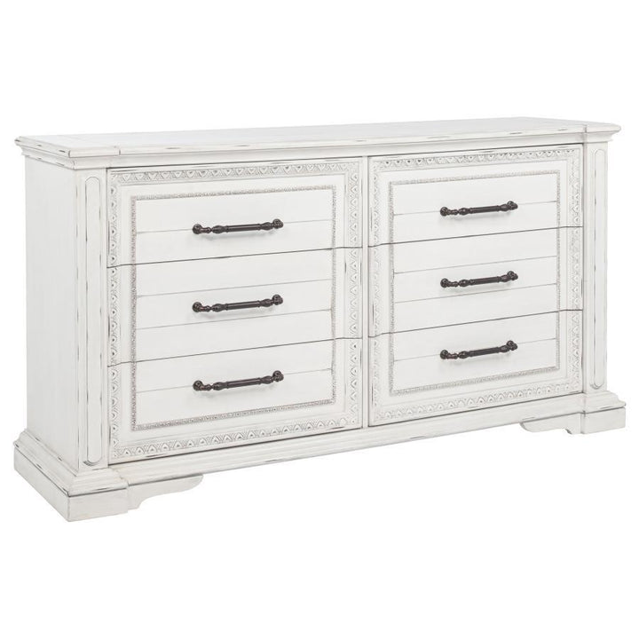 Coaster Furniture Mckinney - 6-Drawer Bedroom Dresser Cabinet - Vintage White
