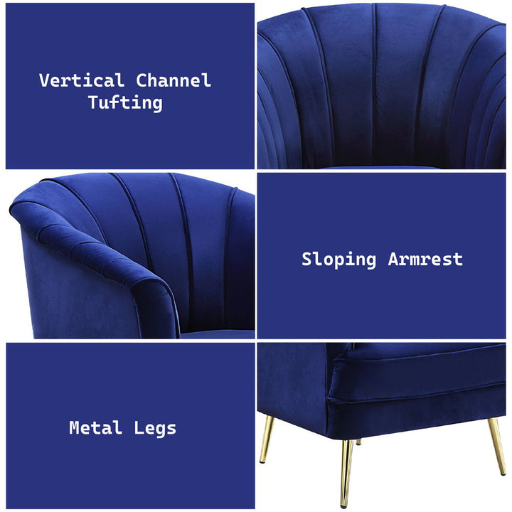 Eivor - Chair - Blue Velvet