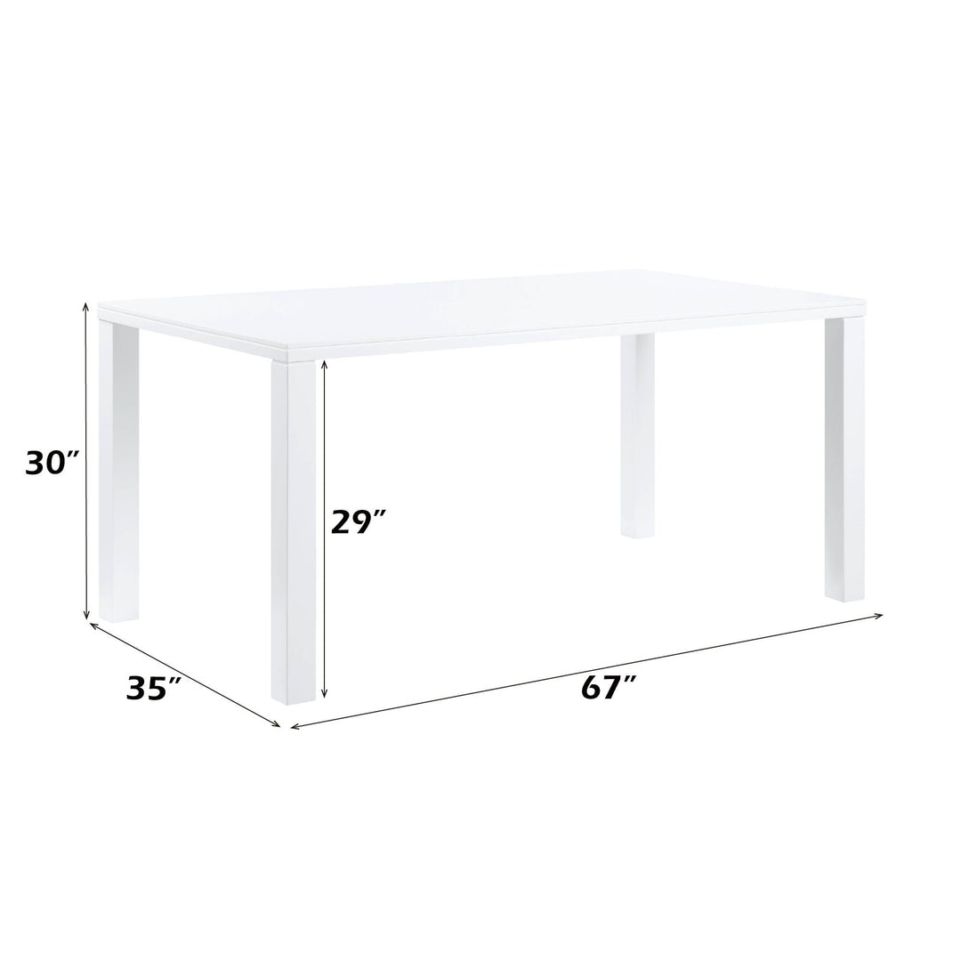 Pagan - High Gloss Dining Table - White