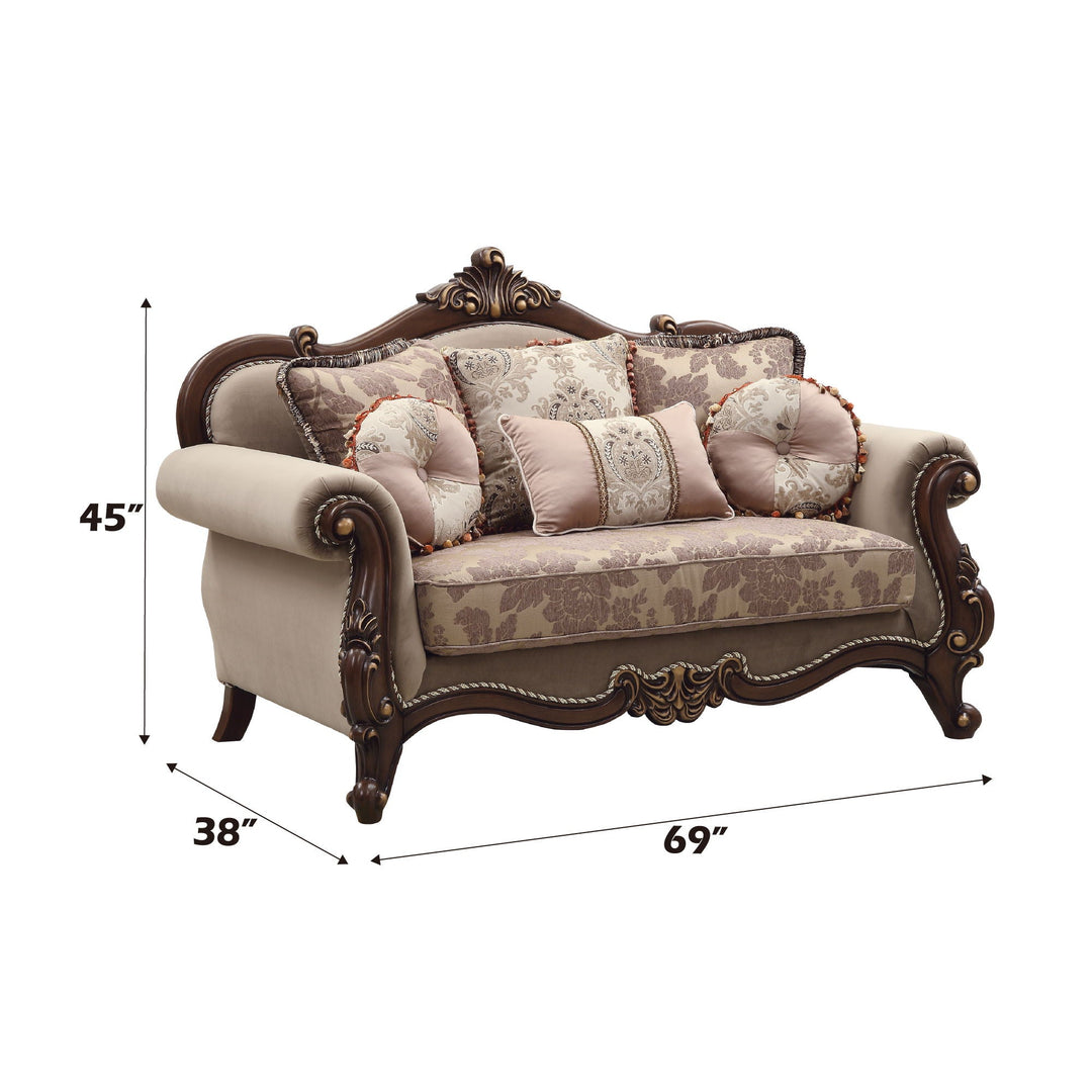 mehadi-loveseat-with-6-pillows-velvet-walnut