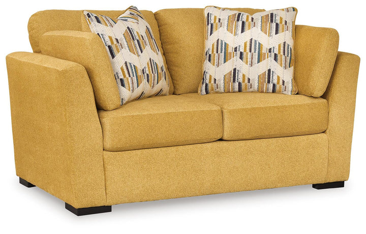 Keerwick Loveseat - Yellow (1)
