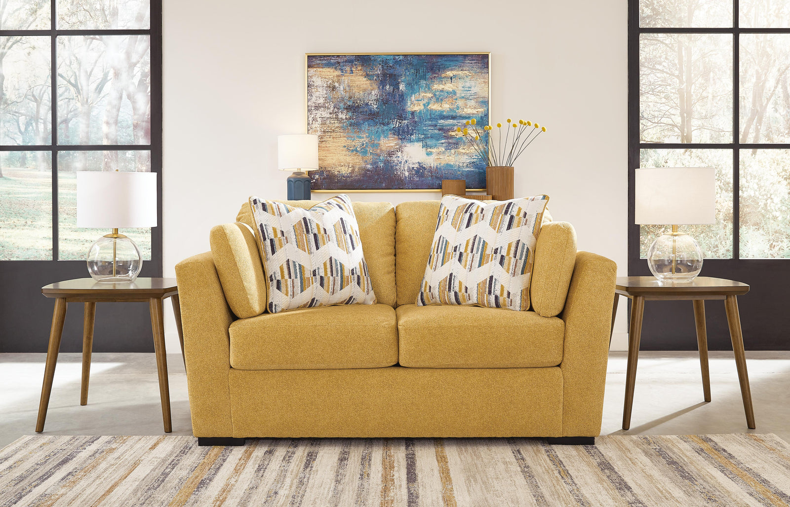 Keerwick Loveseat - Yellow (2)