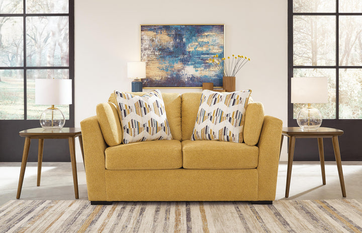 Keerwick Loveseat - Yellow (2)