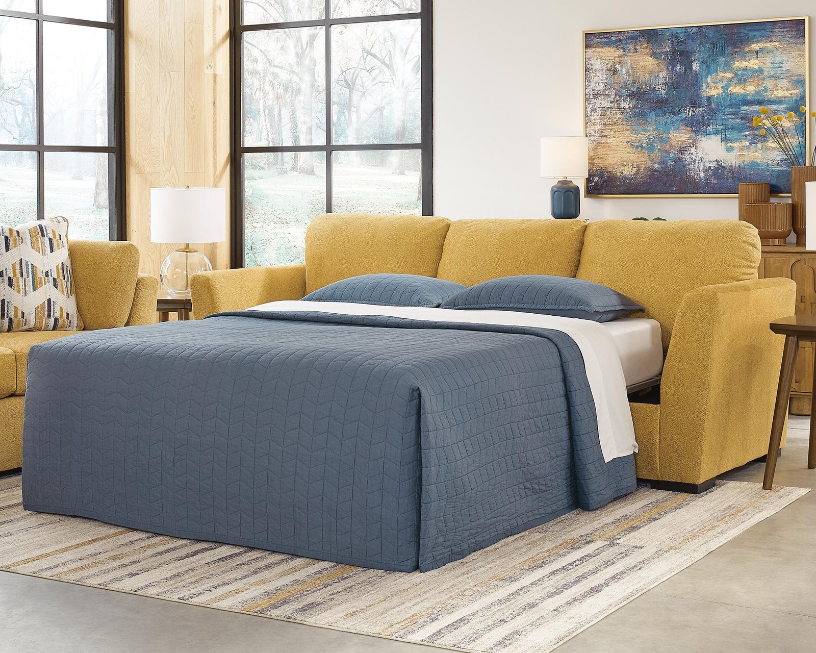 Keerwick Queen Sofa Sleeper - Yellow (2)