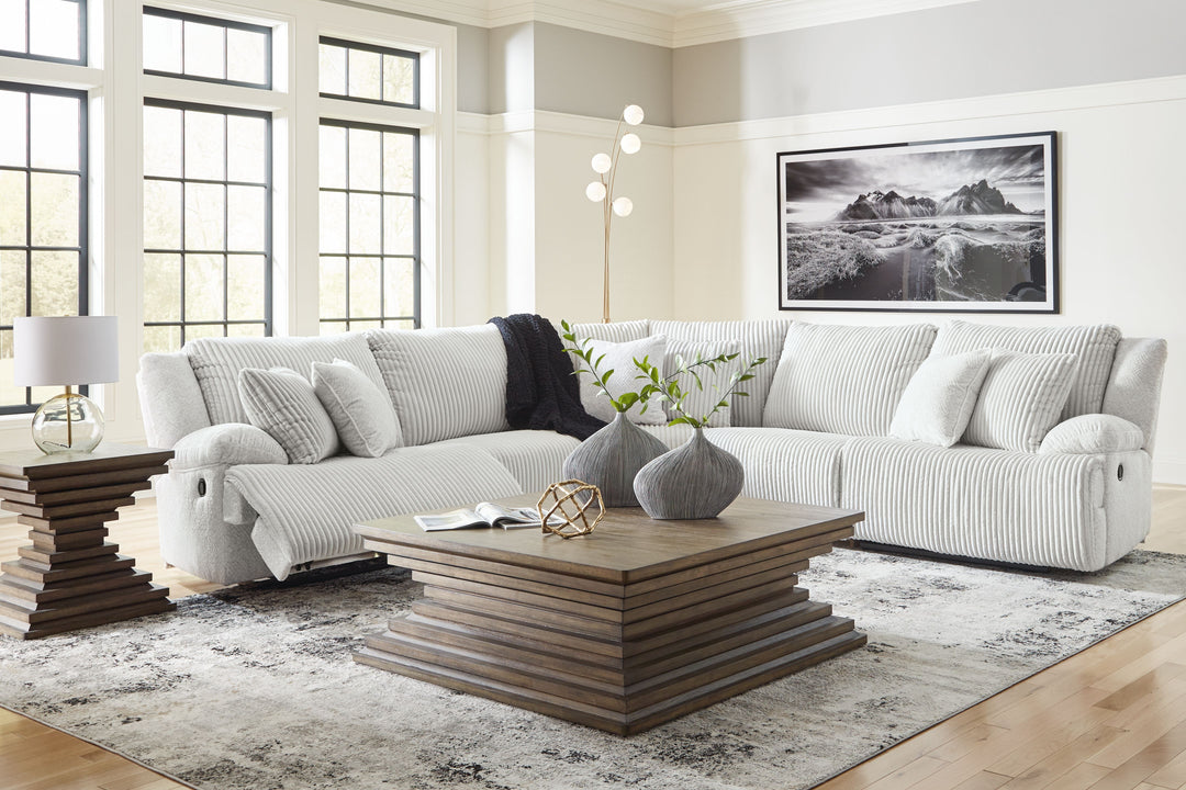 Top Tier - 5-Piece Reclining Sectional - Alloy by Ashley Furniture product image