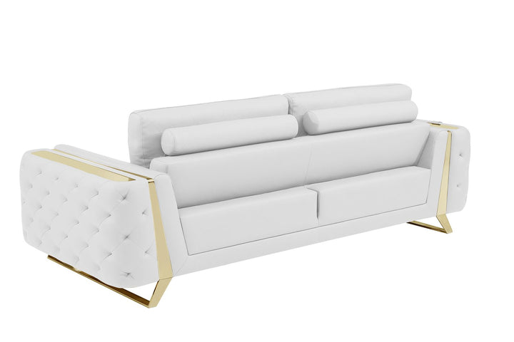 DivanItalia 1050 Sofa in Top-Grain Italian Leather - White