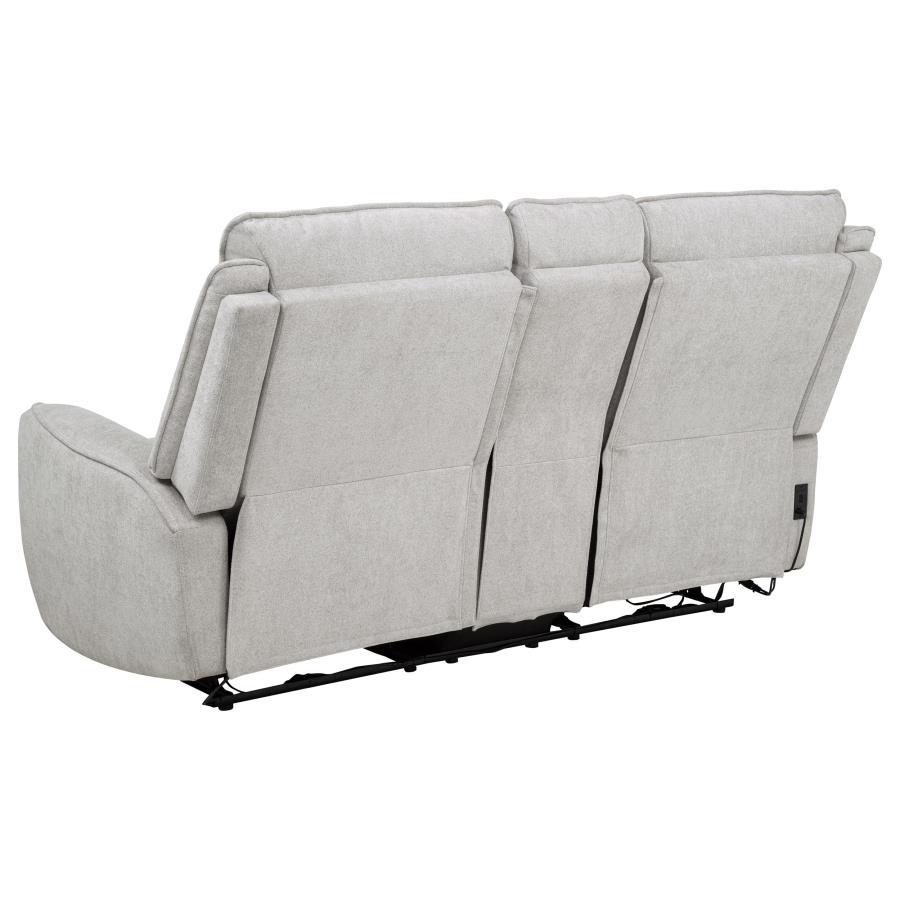 Sylmar - 2 Piece Chenille Power Reclining Sofa Set - Dove Gray