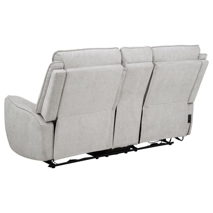 Sylmar - 2 Piece Chenille Power Reclining Sofa Set - Dove Gray