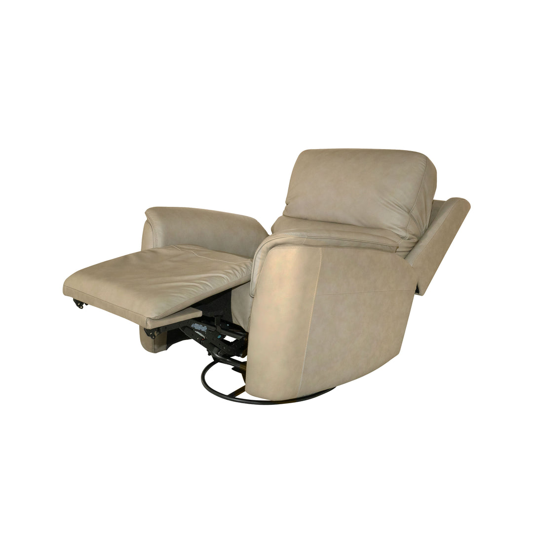Flexsteel 1041-53P5-94680 Henry  Power Swivel Gliding Recliner With Power Headrest, Lumbar, Heat & Massage  Beige