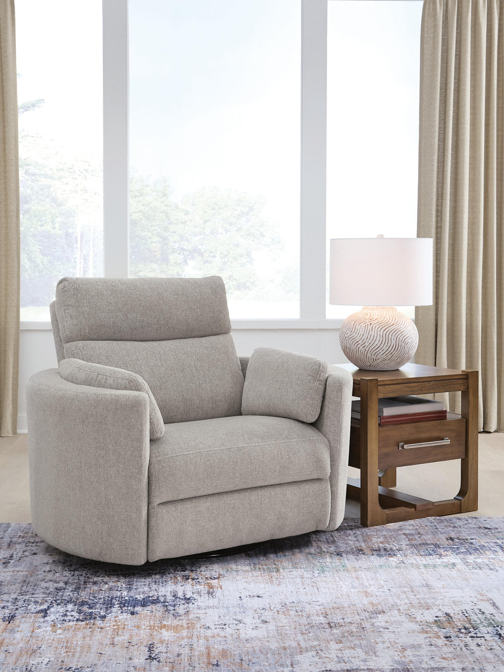 ModMax Luxe Swivel Glider Power Recliner - Flint (2)