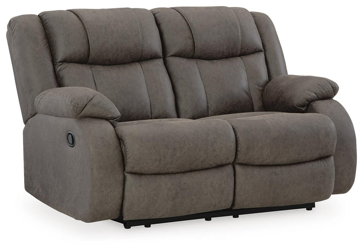 First Base Reclining Loveseat - Dark Gray (3)
