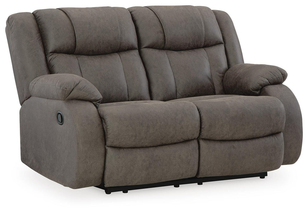First Base Reclining Loveseat - Dark Gray (3)