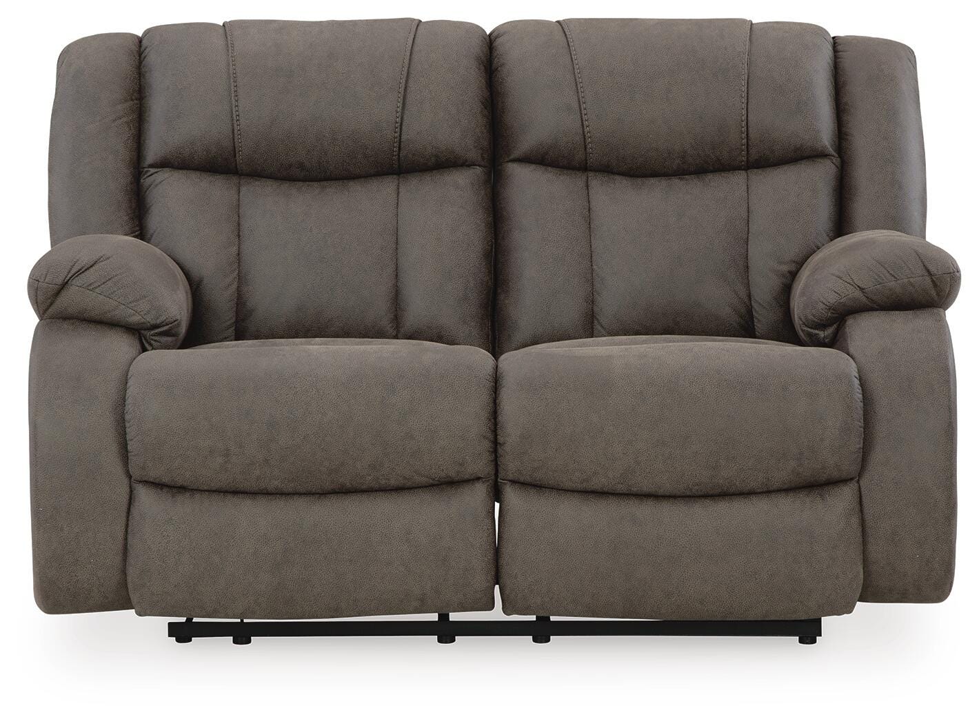 First Base Reclining Loveseat - Dark Gray (1)