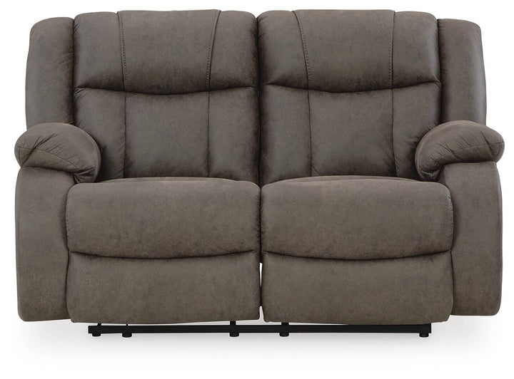 First Base Reclining Loveseat - Dark Gray (1)