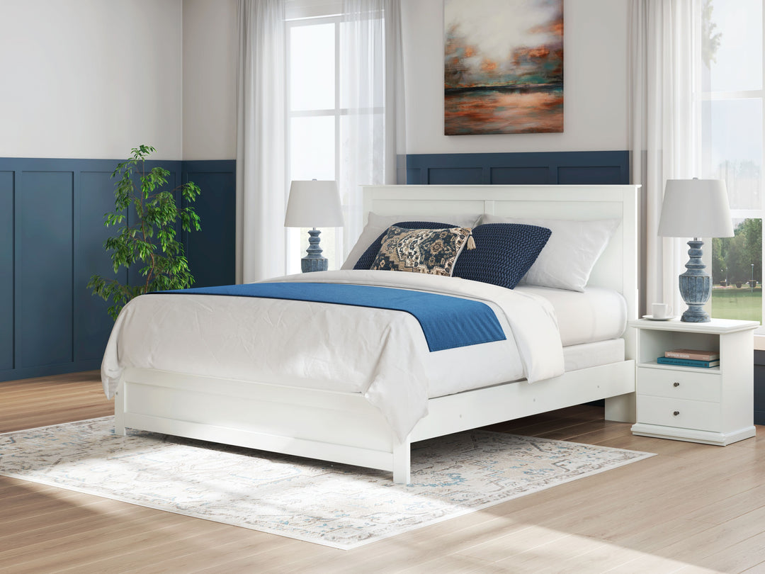 Bostwick Shoals - King Panel Bed With Framed Footboard - White by Ashley Furniture product image