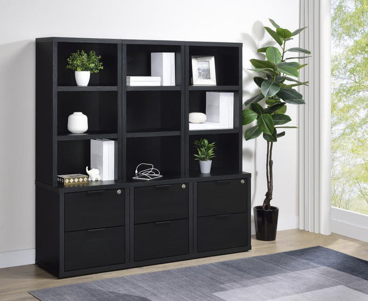 Coaster Furniture Westpark - 3 Piece Wall Unit Bookcase Set With USB - Black