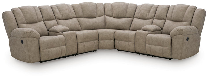 Pearce-Pike 3-Piece Reclining Sectional with Double Console - Birch (1)