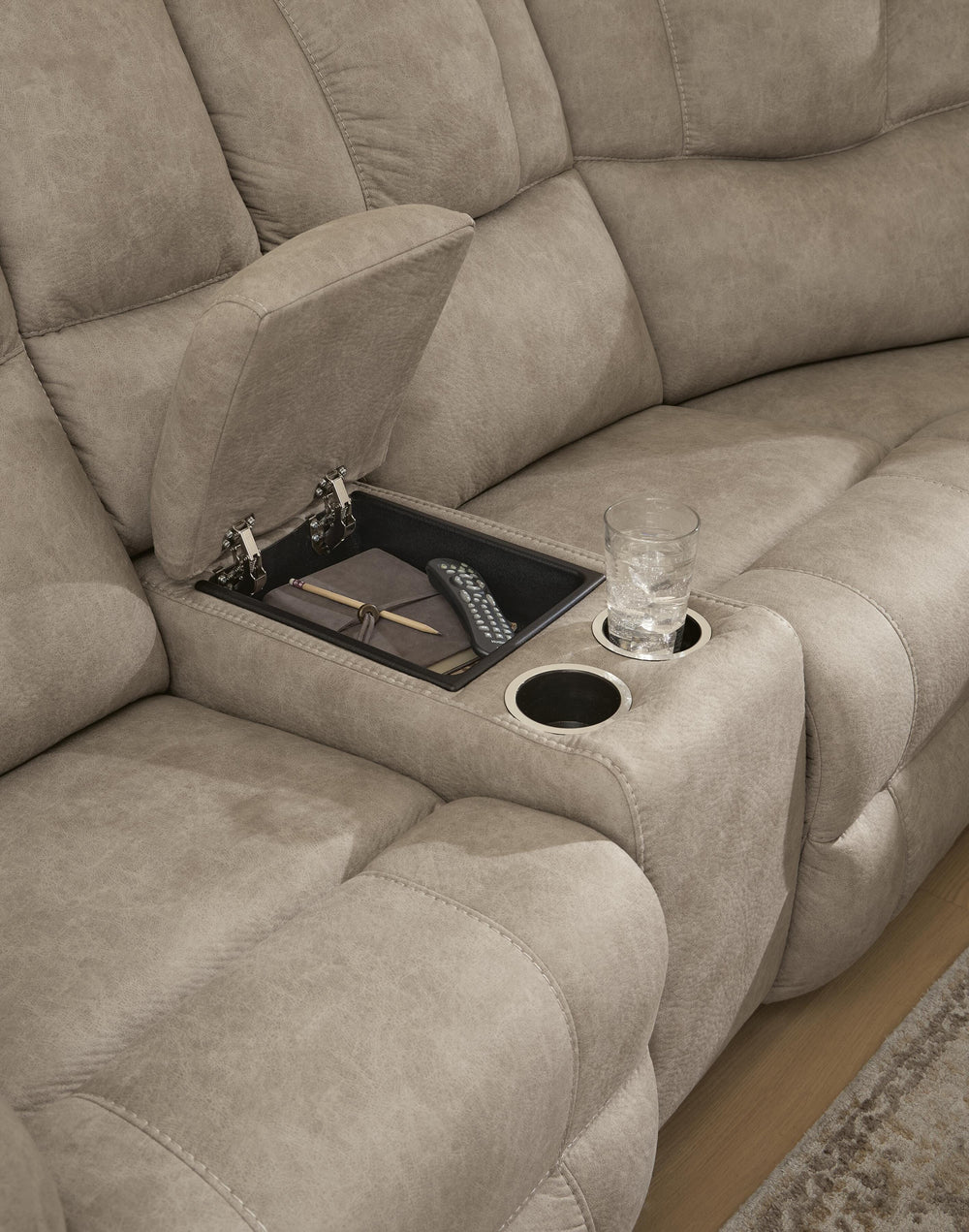 Pearce-Pike 3-Piece Reclining Sectional with Double Console - Birch (3)