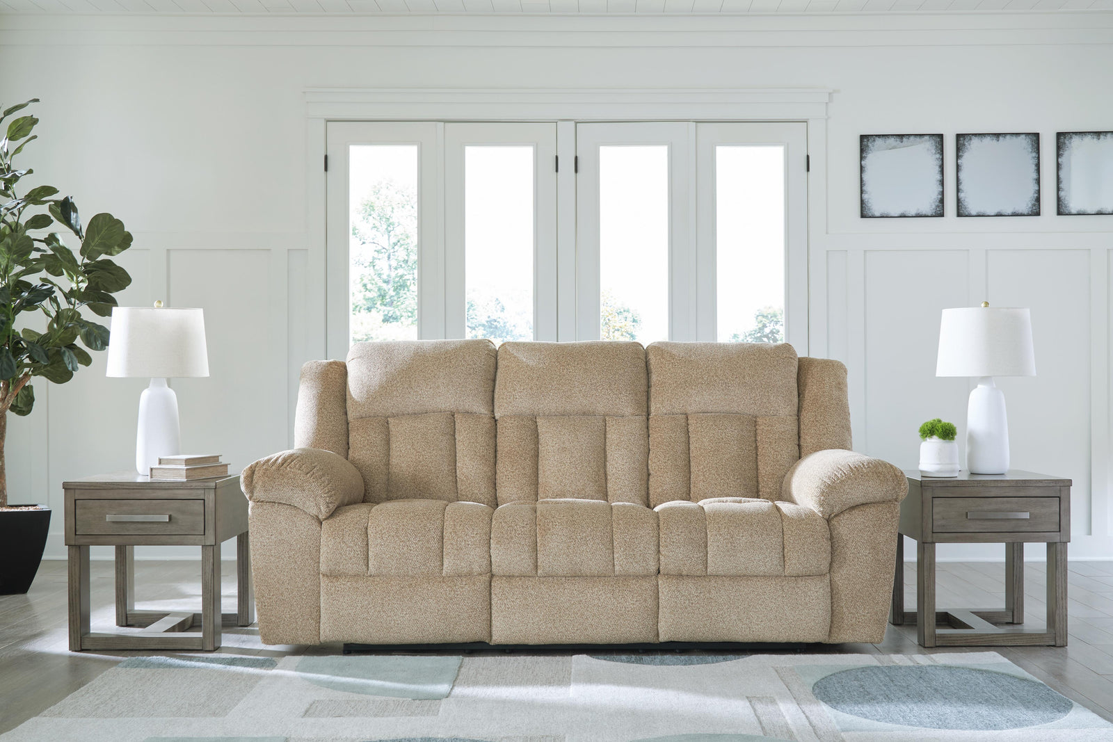 Tip-Off Power Reclining Sofa - Beige (2)