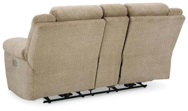 Tip-Off Power Reclining Loveseat - Beige (7)