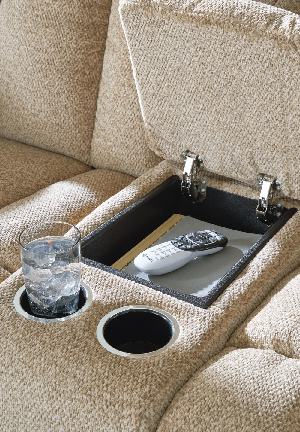 Tip-Off Power Reclining Loveseat - Beige (9)
