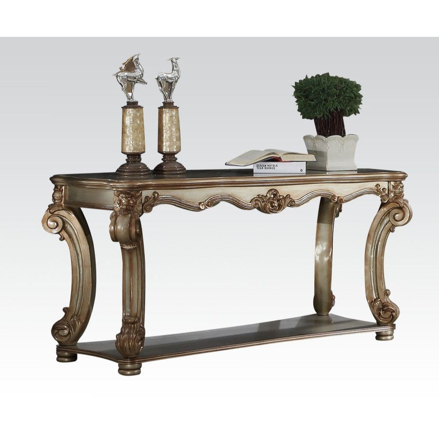ACME Furniture Vendome 58" Sofa Table Gold Patina