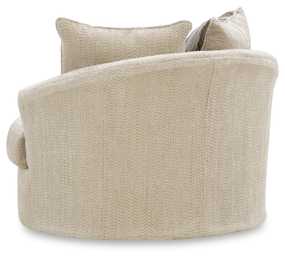 Lofwood Swivel Accent Chair - Oatmeal (4)