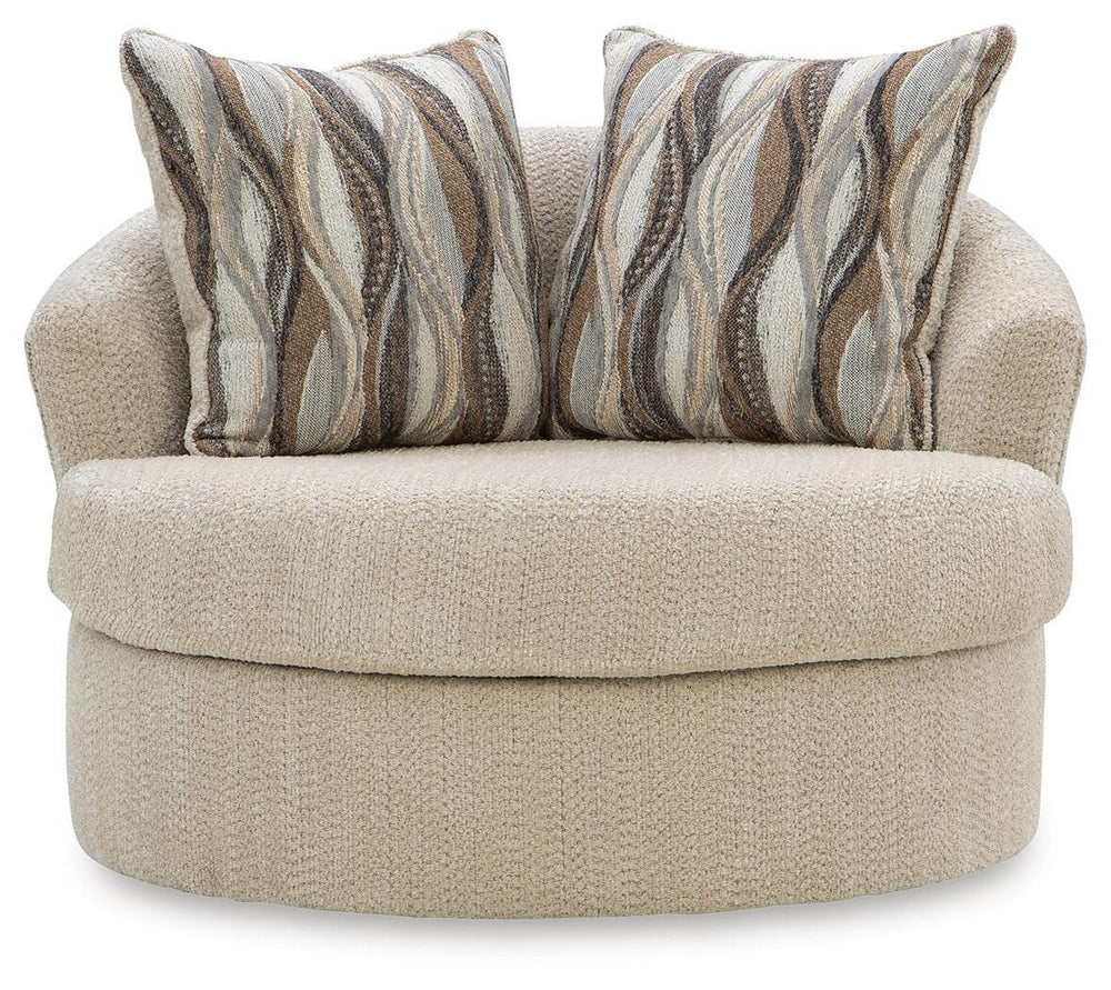Lofwood Swivel Accent Chair - Oatmeal (3)