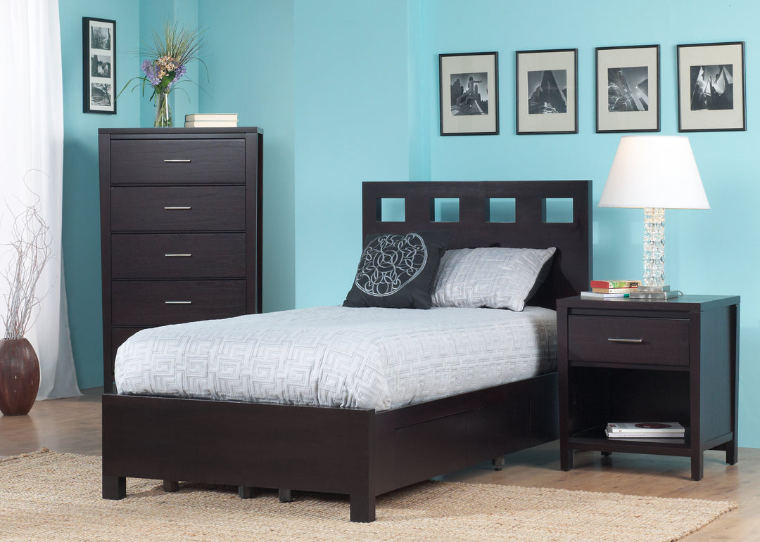 Modus Furniture Rv23D5 Riva Wood Storage Bed In Espresso