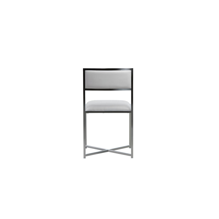 Amalfi X-Base Chair in White Leather modern furniture Contempo Furniture