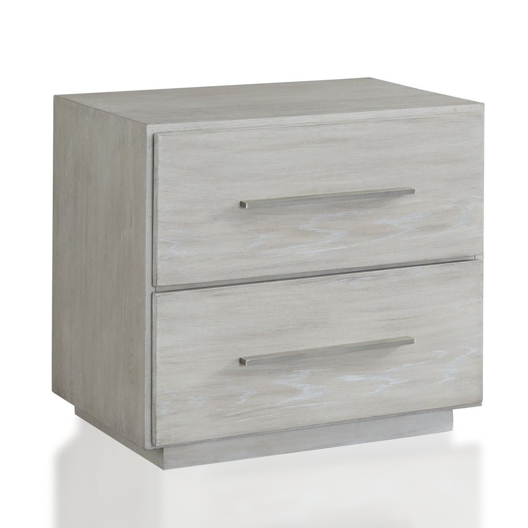 Modus Furniture Dez781 Destination Two Drawer Nightstand In Cotton Grey