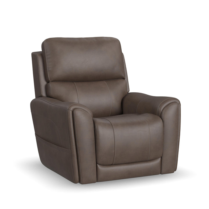 Carter Fabric Power Lift Recliner with Power Headrest, Lumbar, Heat &amp; Massage in Cappuccino