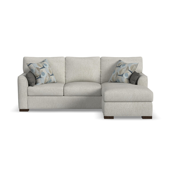 Jasper Stationary Reversible Chaise Sofa White