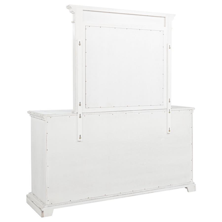 Mckinney - 6-Drawer Bedroom Dresser With Mirror - Vintage White