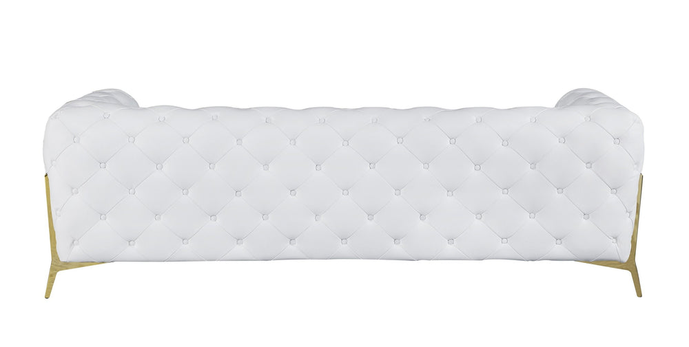 DivanItalia 970 Italian Leather White Sofa - alternate view 3