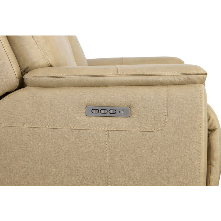Odell Power Reclining Loveseat With Console, Power Headrests &amp; Lumbar Stone