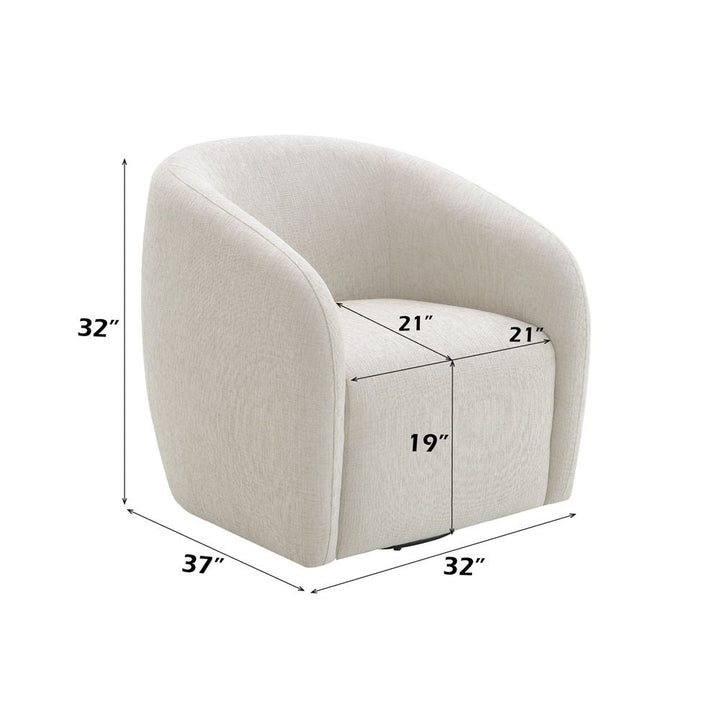 Etienne - Chair With Swivel - Beige Linen