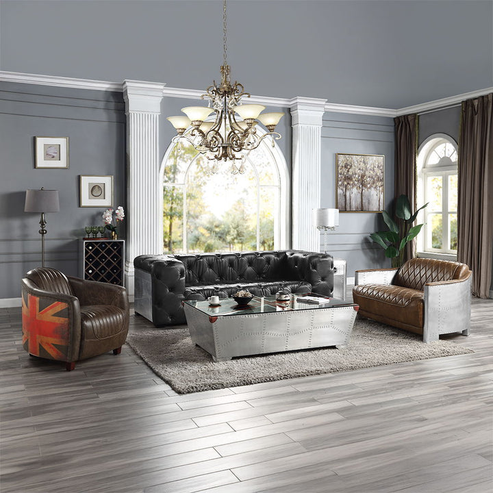 Brancaster - Chair - Antique Slate Top Grain Leather