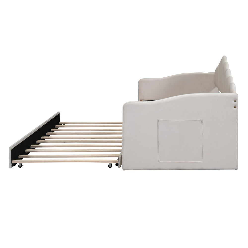 twin-size-velvet-upholstered-daybed-with-trundle-usb-charging-ports-beige-or-pink