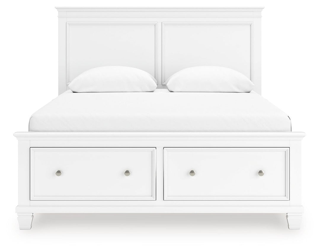 Fortman - Queen Panel Storage Bed - White by Ashley Furniture product image