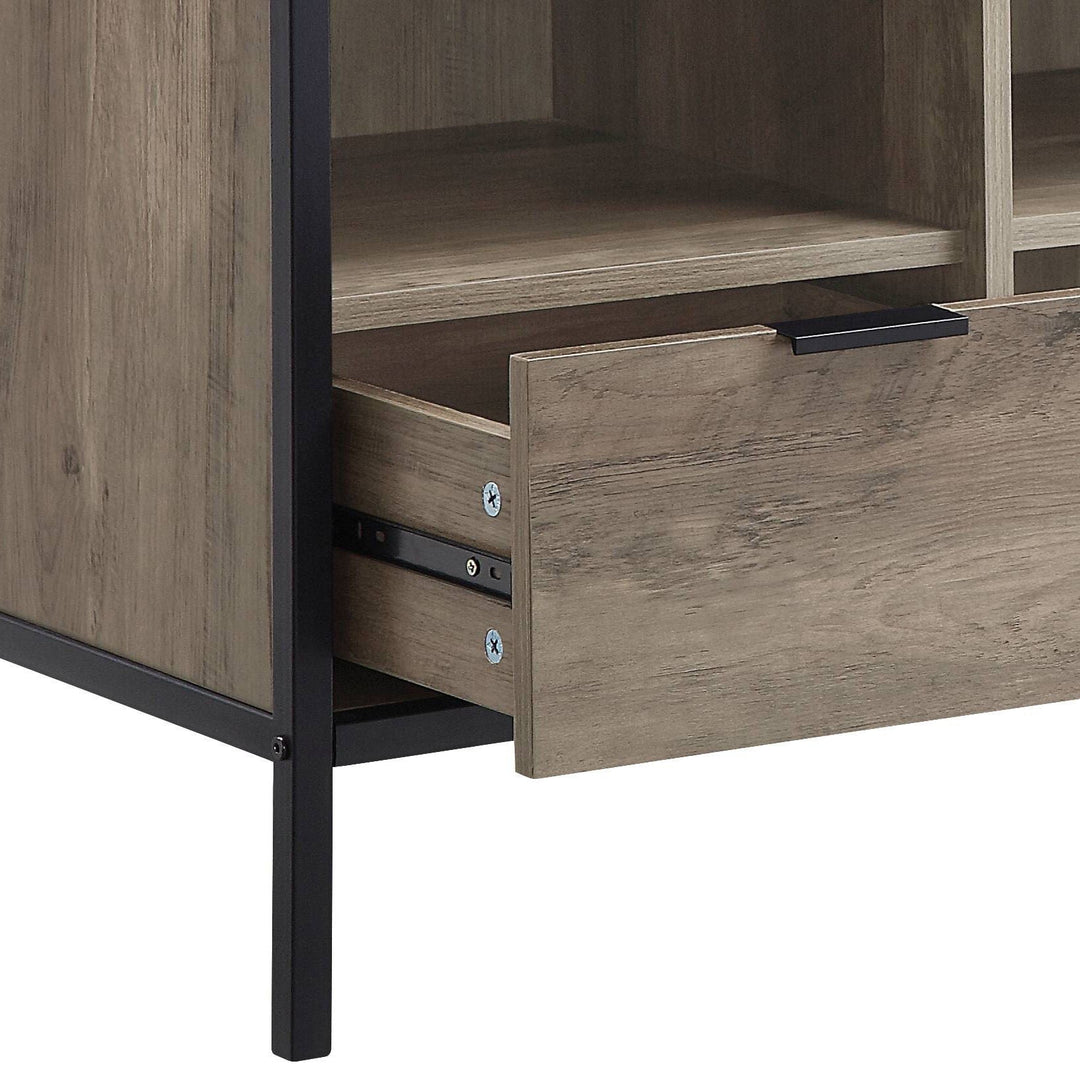 Nantan - TV Stand - Rustic Oak / Black