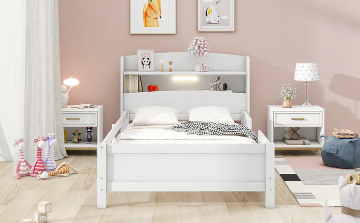 wood-twin-size-platform-bed-with-built-in-led-light-storage-headboard-and-guardrail-white