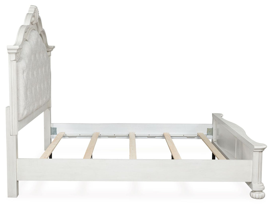 Montelaine - King Upholstered Panel Bed - Antique White by Ashley Furniture product image