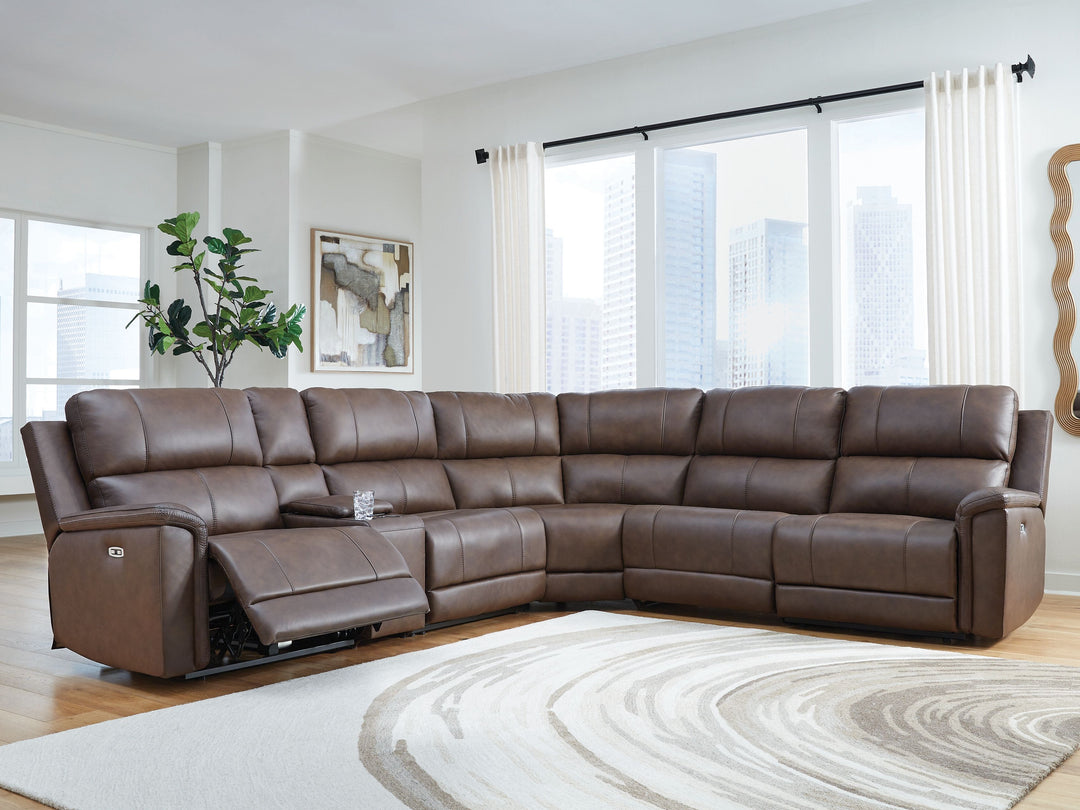 Bleckley - 6-Piece Power Reclining Sectional With LAF And RAF Recliners - Espresso by Ashley Furniture product image