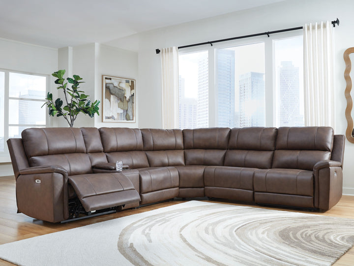 Bleckley - 6-Piece Power Reclining Sectional With LAF And RAF Recliners - Espresso by Ashley Furniture product image