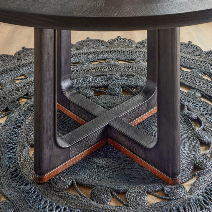 flexsteel-w1027-834-waterfall-round-dining-table-deep-ebony