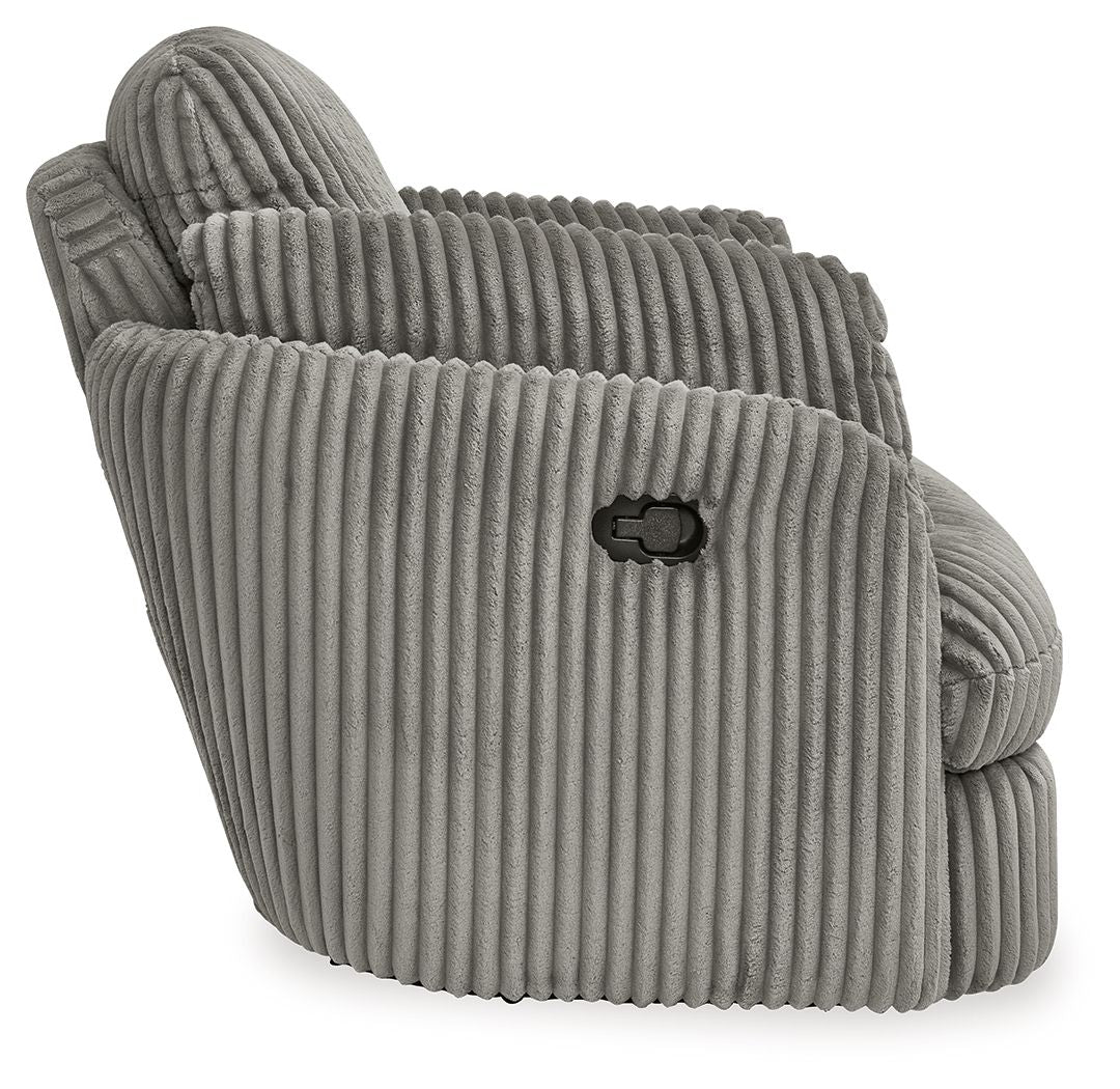 Tie-Breaker - Swivel Glider Recliner - Fog
